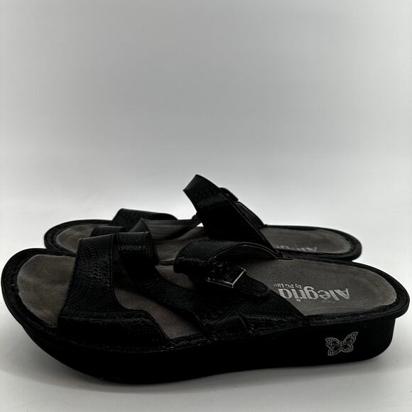 Alegria Colette Wild West Night Sandals Leather Arch Support Slip On Black 9 - Picture 5 of 8